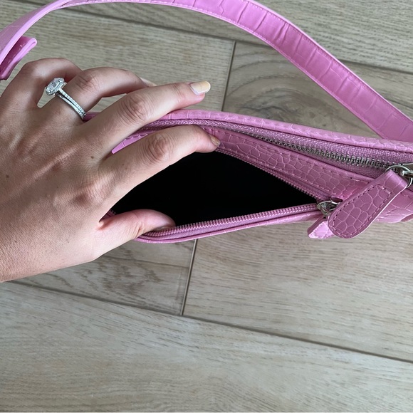 IBIZA VIBE Bag Crocodile Faux Leather Purse Pink - Picture 6 of 12